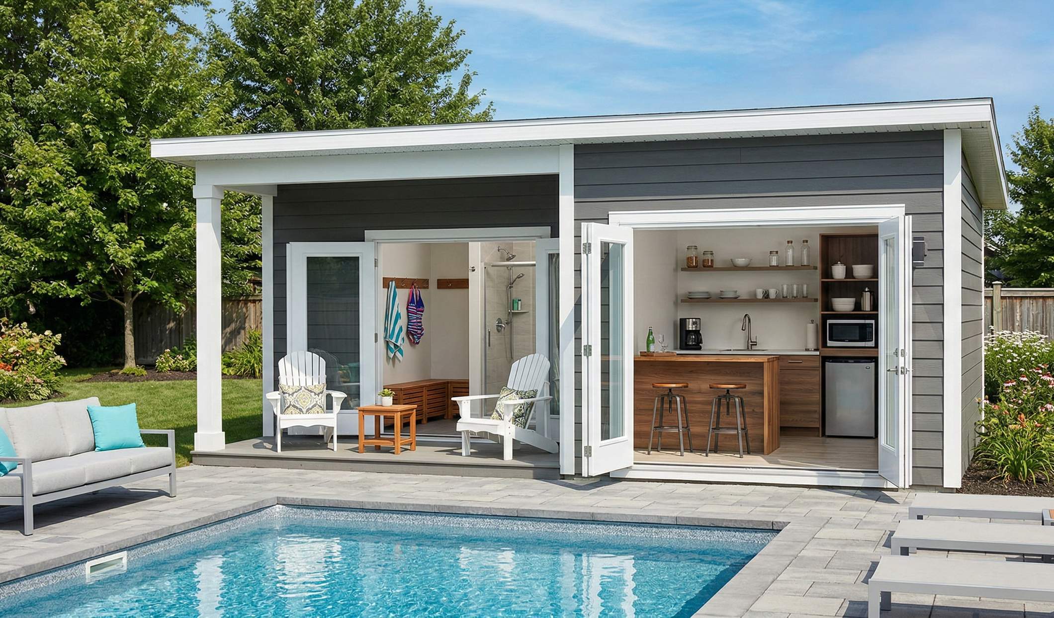 Change room with shower