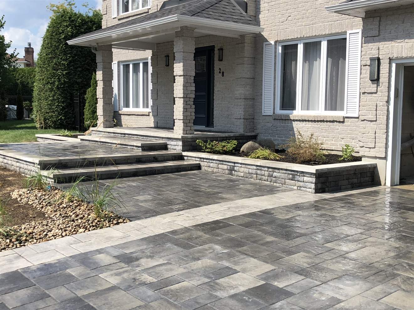 Pavers and front landscaping