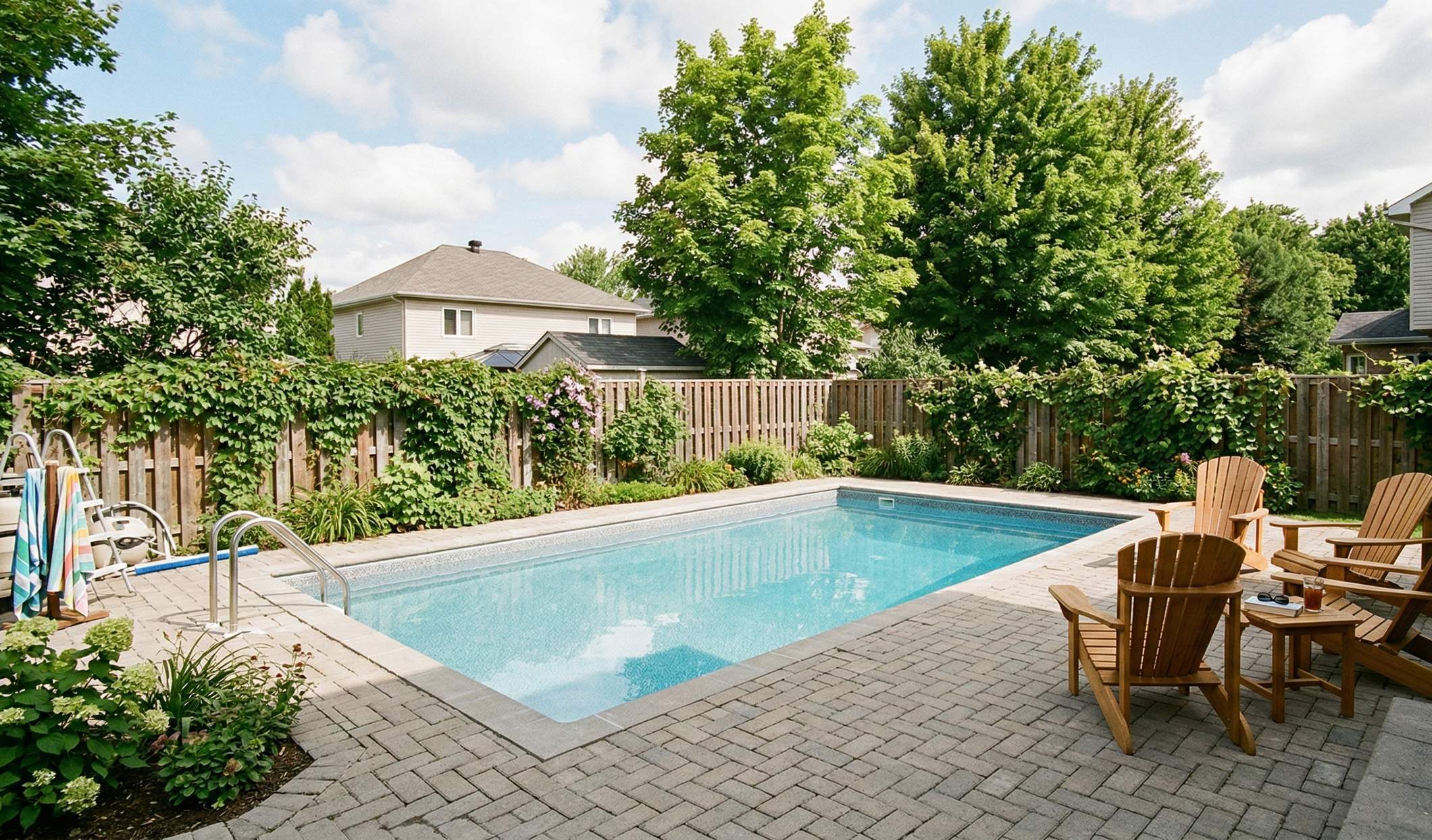 Pool paver patio