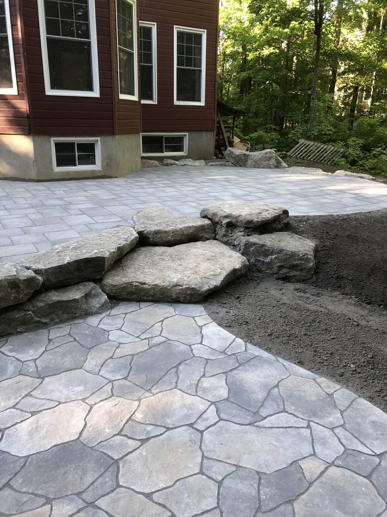 Landscape lighting and drainage